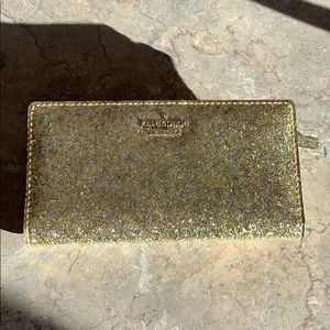 KATE SPADE Wallet, Gold/Silver glitter, Authentic